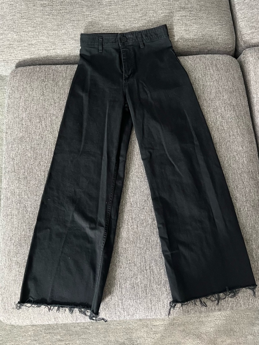 Zara Black Marine Wide Leg Jeans
